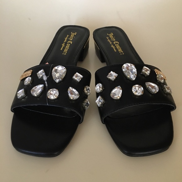 Juicy Couture Jeweled Slides Sz 8.5 - Picture 2 of 8